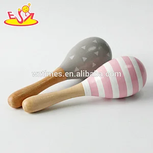 Wholesale hottest sale wooden maracas sand ball toy for musical gift W07I127