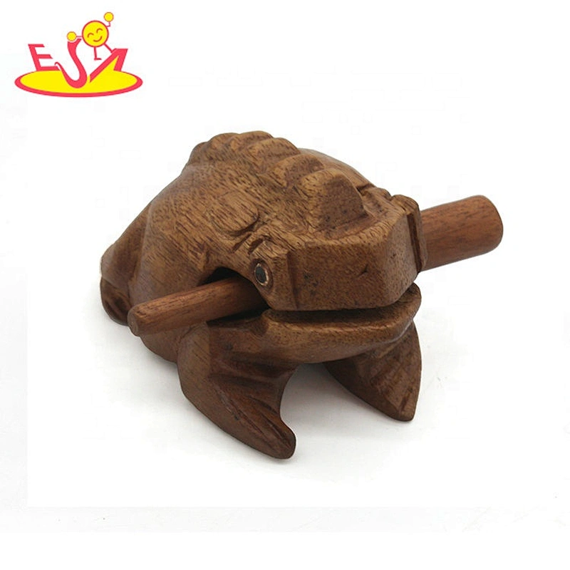 High quality frog shaped wooden temple block for wholesale W18A042