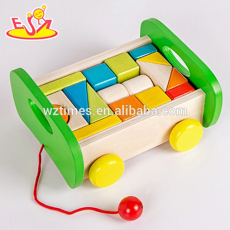 2018 Wholesale best educational wooden blocks toys preschool construct wooden blocks toys W13C034