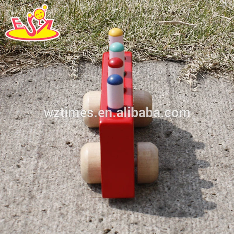 wholesale most popular children's wooden toy bus cheap kids wooden toy bus W04A257