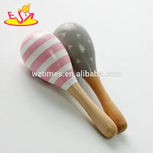 Wholesale hottest sale wooden maracas sand ball toy for musical gift W07I127