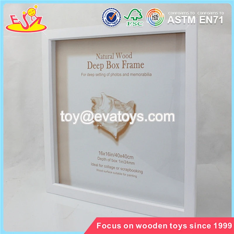 Wholesale great kids wooden white picture frame best selling wooden white picture frame W09A007