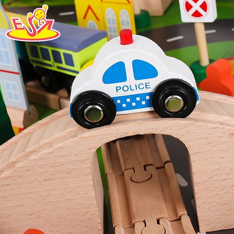 New hottest educational toys wooden small train table for wholesale W04C009C