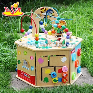 2018 wholesale baby wooden function toy multi kids wooden function toy funny children wooden function toy W11B081