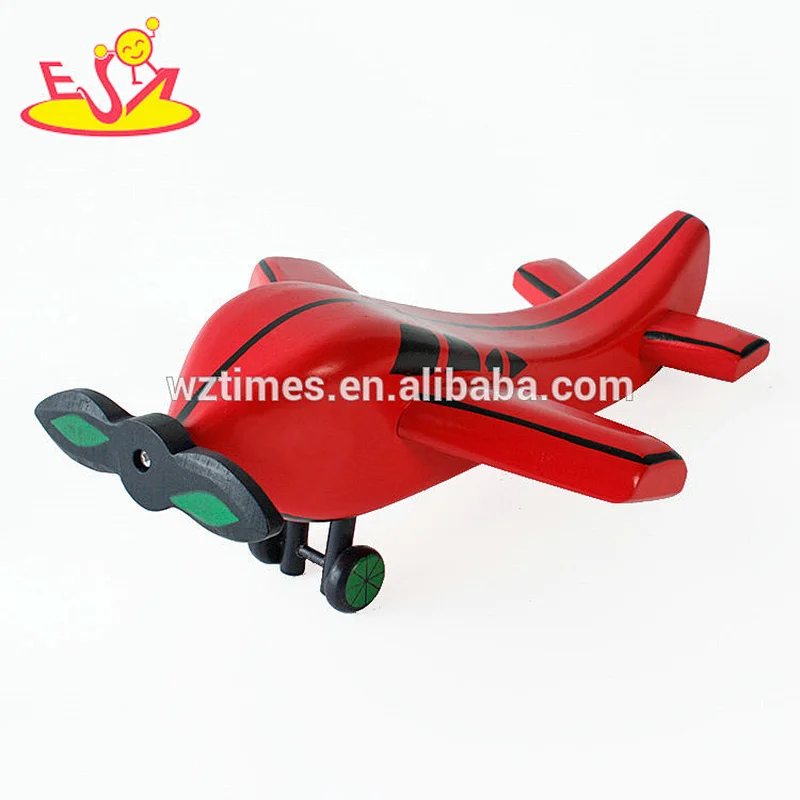 New design funny wooden airplane toy for children W04F008