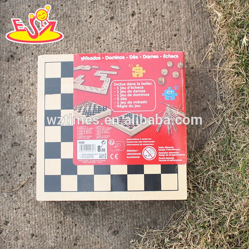 New fashion multi-function kids wooden chess board for education W11A048