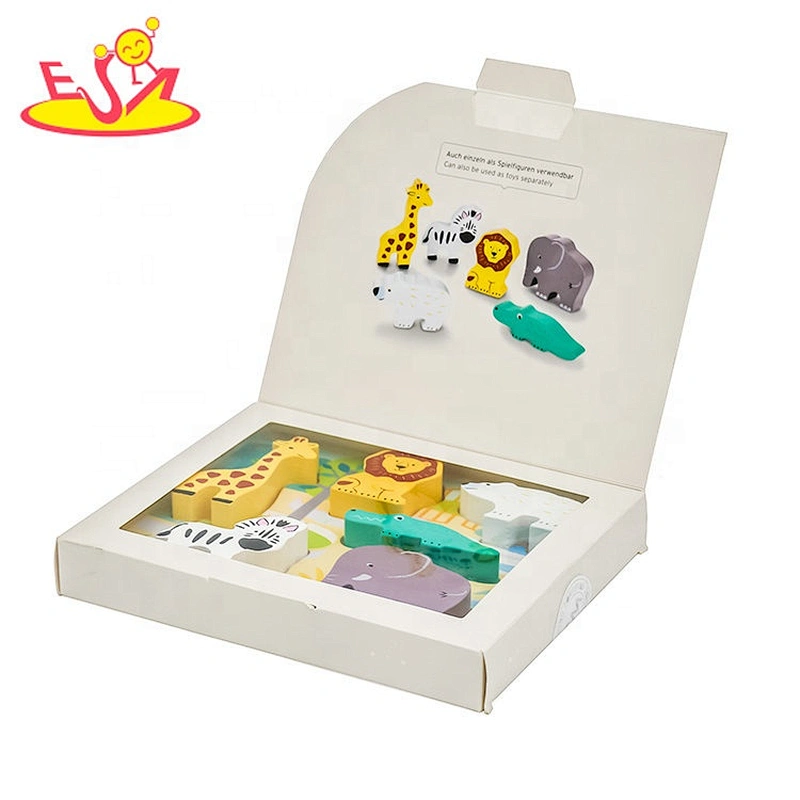 2019 New sale educational wooden animal puzzle games for kids W14D089