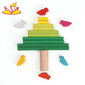 2019 New fashion educational wooden balancing tree building blocks for kids W13D219