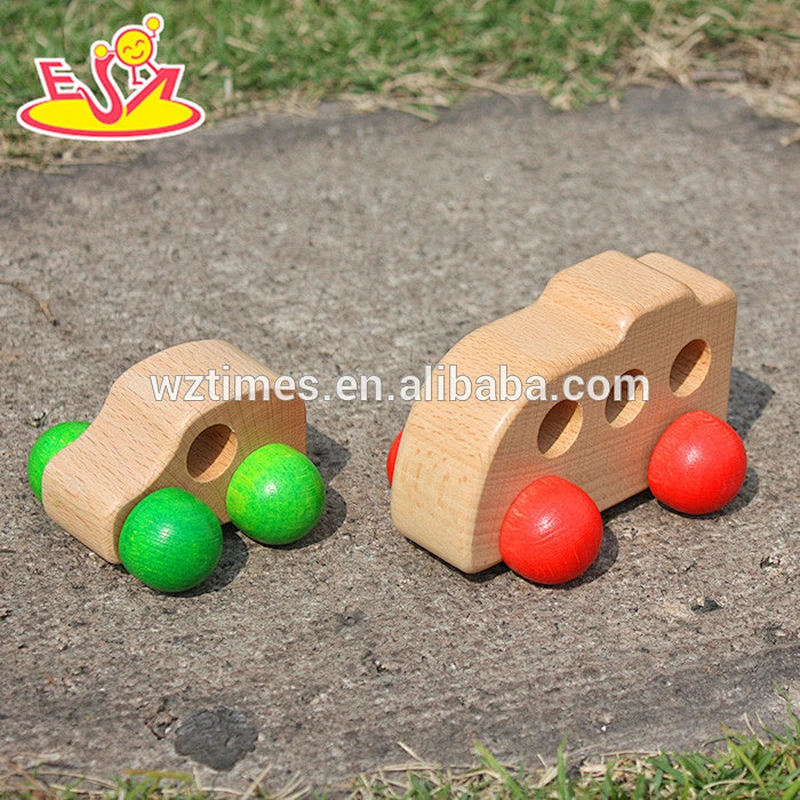 Wholesale preschool mini wooden toy vehicles for kids W04A124