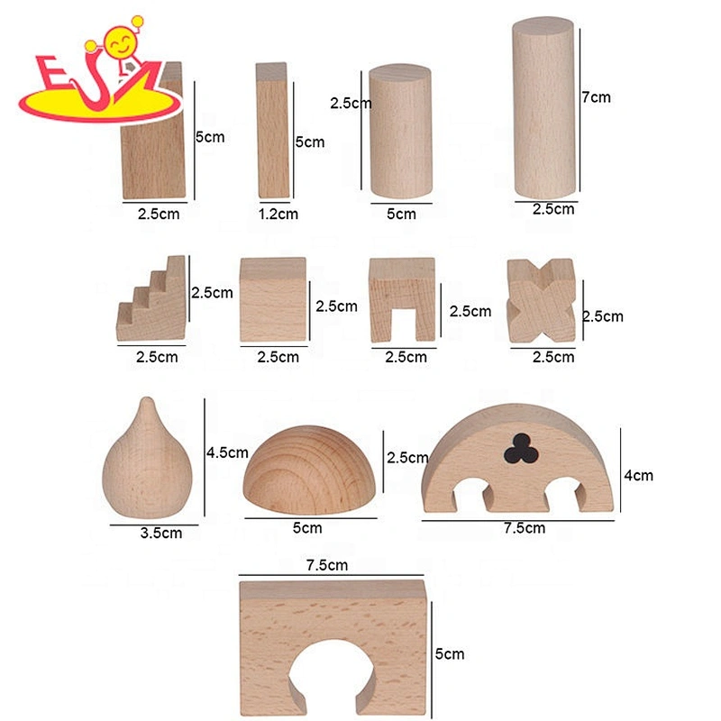 2019 High quality 52PCS educational wooden building toys for boys W13A153