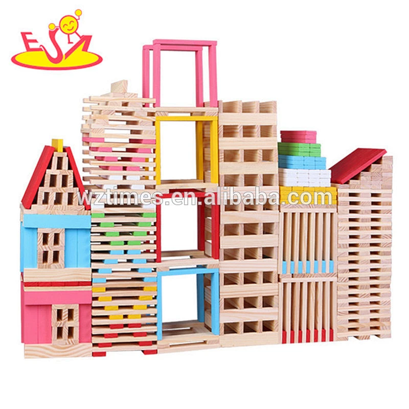 Großhandel heißer verkauf 150 stücke holz bausteine ​​spiel spielzeug gehirn ausbildung holz kleinkind bausteine ​​spiel spielzeug W13D153
