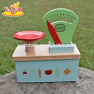 2018 wholesale baby wooden toy scales, funny kids wooden toy scales, children home play wooden toy scales W10D148