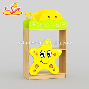 Wholesale customize kindergarten pretend play wooden kids lemonade stand best design cartoon wooden kids lemonade stand W08C201