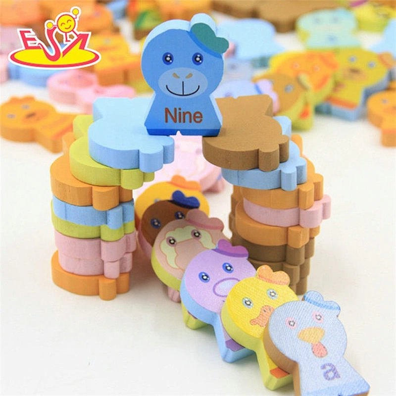 Neue pädagogische hölzerne Tierblöcke der Ankunft 100PCS für Kinder W15A077