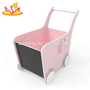 2018 Neues Original Design rosa Elefant Holzwagen für Baby W16E095
