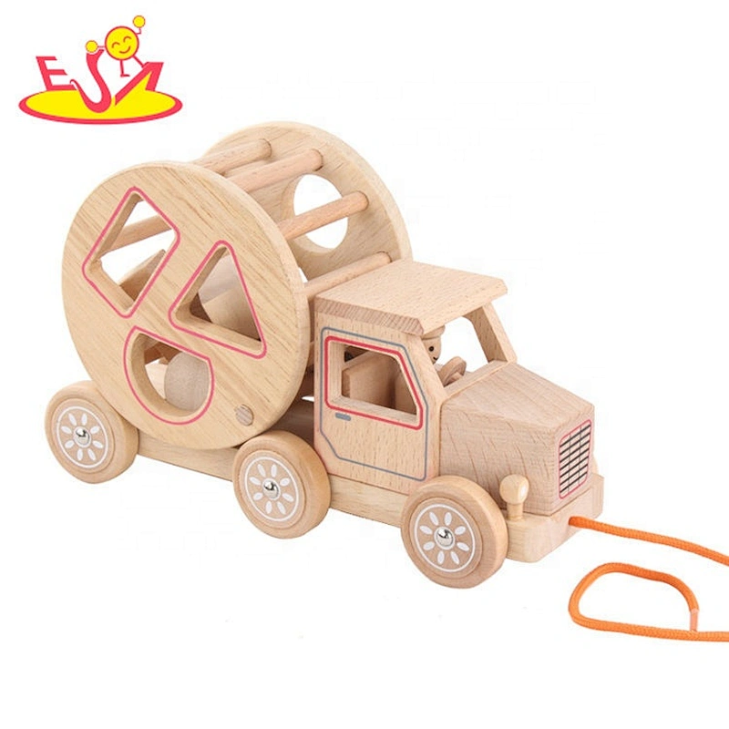 2019 New hottest educational wooden push and pull along toys for toddlers W05C111