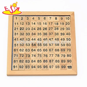 Wholesale early learning wooden preschool 1-100 digital toy for baby W11A036