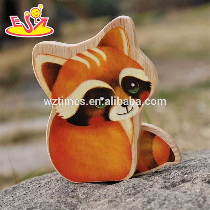 wholesale new design cartoon rabbit peacock squirrel toys wooden animal toys for toddlers W01B040
