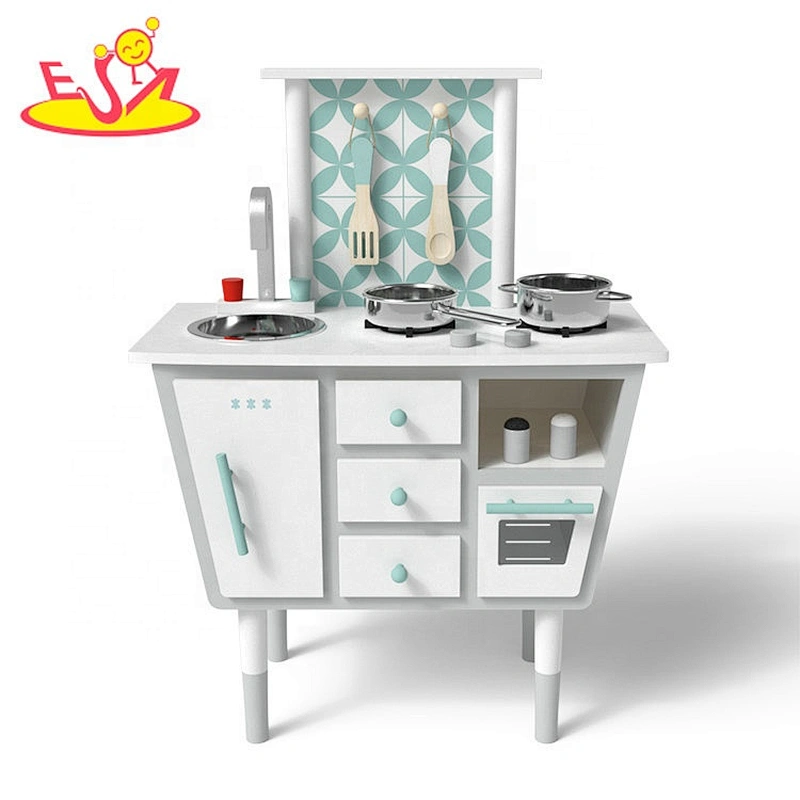 2019 New arrival mini wooden kids kitchen set toy for pretend W10C475E