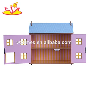 wholesale top quality kids wooden dollhouse miniatures most popular baby wooden dollhouse miniatures W06A129