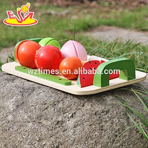 New design wooden fruit cut toy children wooden fruit cut toy for pretend W10B177