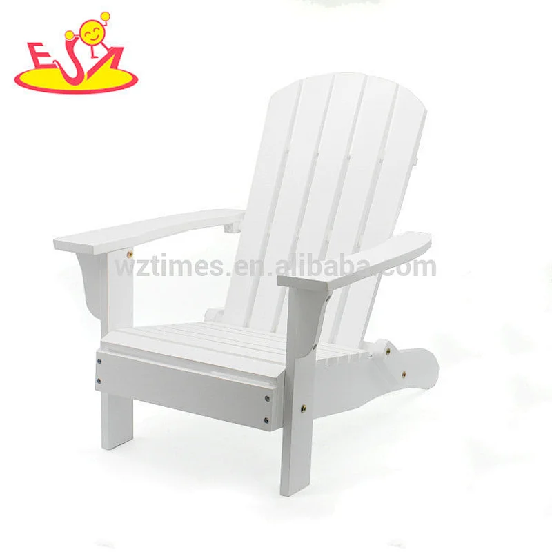 New design white wooden kids beach chair for wholesale W08G241