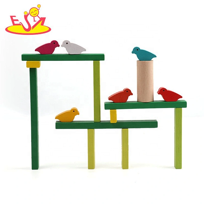 2019 New fashion educational wooden balancing tree building blocks for kids W13D219