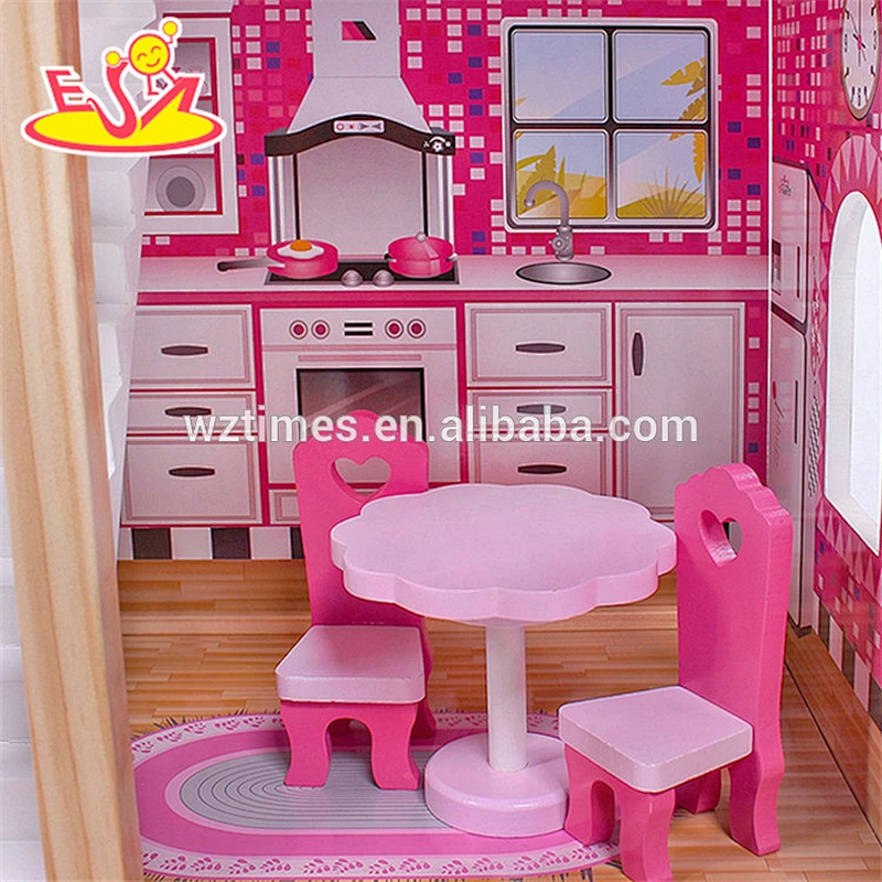 Puppenhaus-Miniaturspielzeug der schönen Kinder hölzernes Puppenhausminiatur W06A228