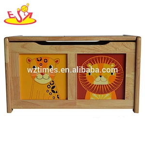 wholesale high quality cartoon baby wooden storage box most popular children wooden storage box W08C137