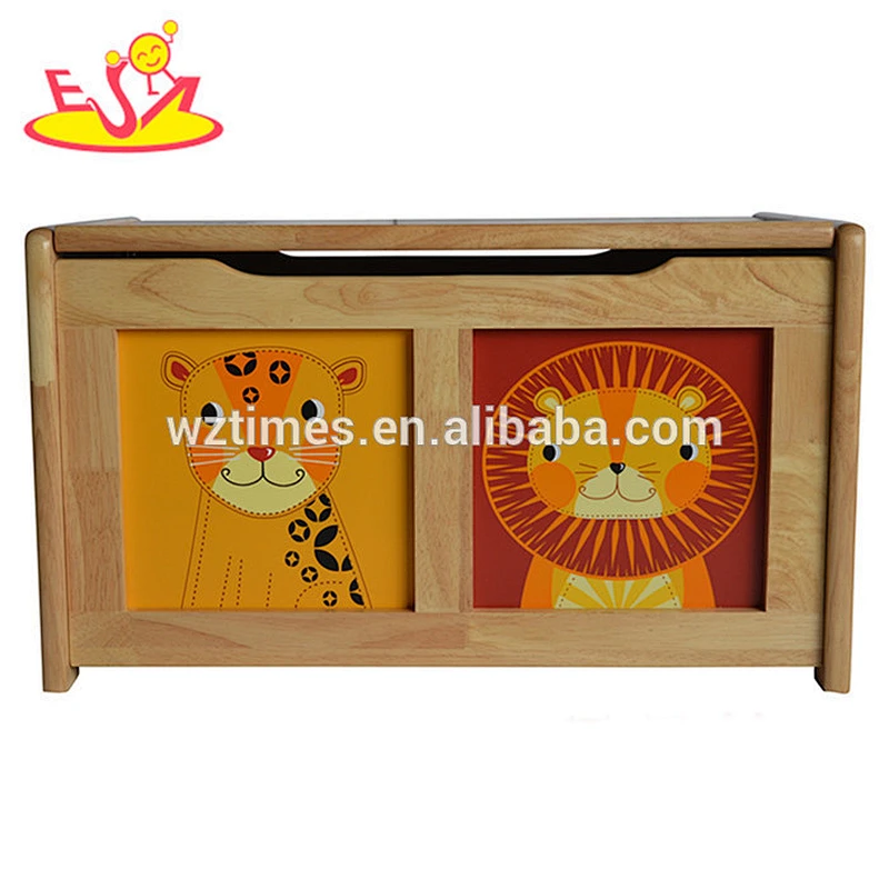 wholesale high quality cartoon baby wooden storage box most popular children wooden storage box W08C137