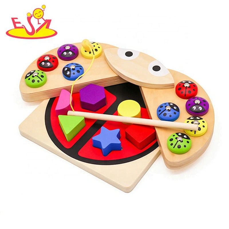 2019 New hottest baby colorful wooden educational toys for 3 year olds W13E075B