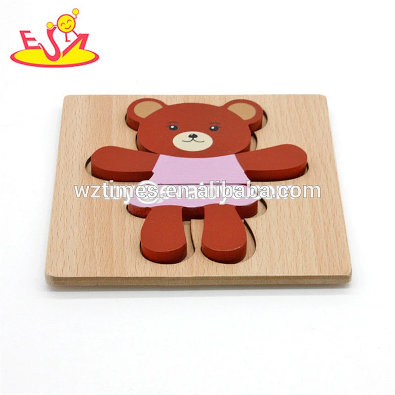 Wholesale hottest farm theme wooden shape puzzle toy for 1 years old baby W14D041