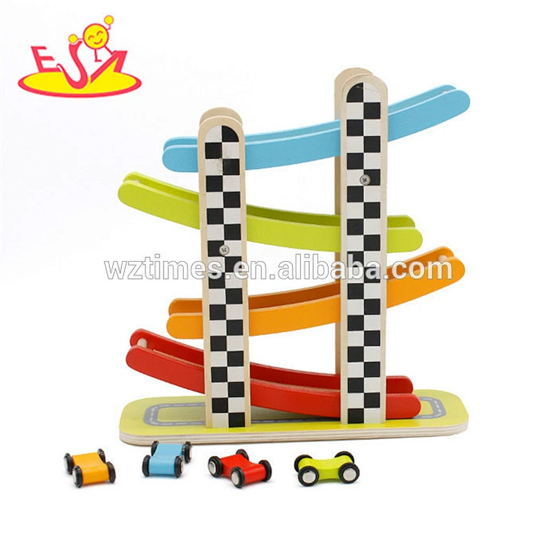 Customize mini railway set wooden toy car track for children W04E059
