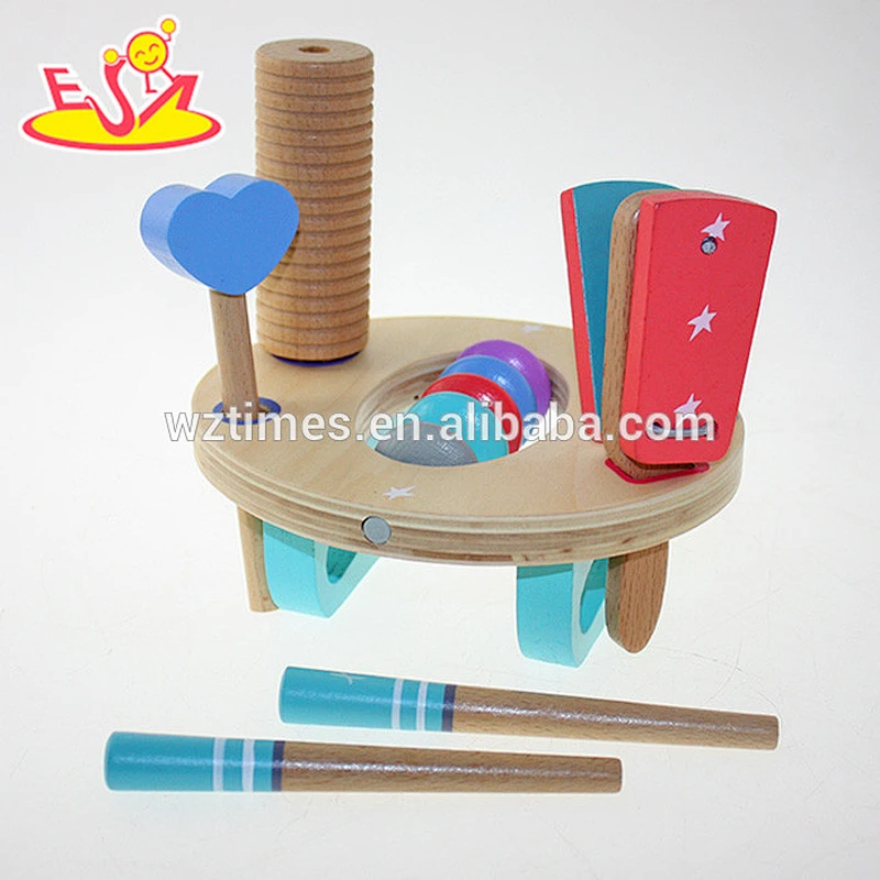 Wholesale musical teaching aid multifunction wooden percussion set toy for kids W07A086