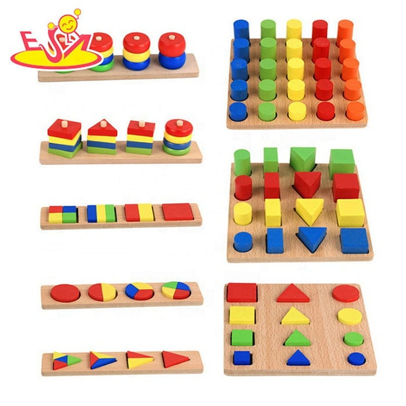 New hottest first teaching set wooden montessori baby toys for wholesale W12F082