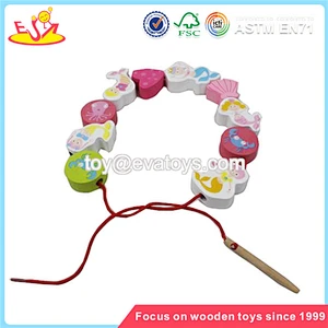 Wholesale interesting wooden string beads toy diy useful baby wooden string beads toy W11E015