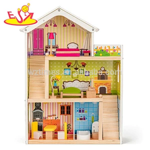 billig billig rosa hölzernes lebensgroßes puppenhaus für kinder