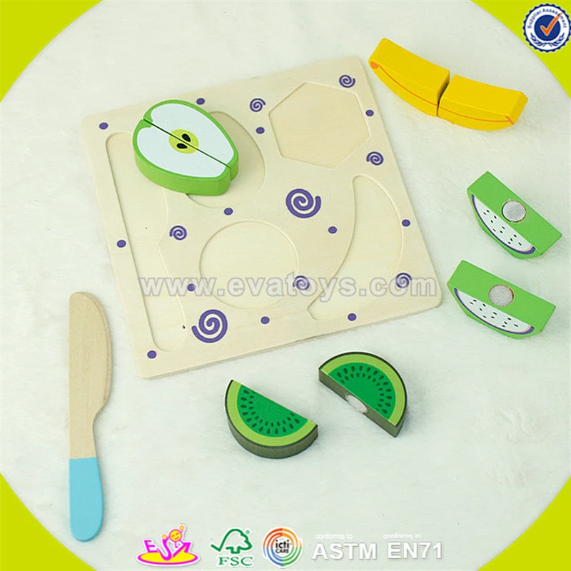 Wholesale children funny wooden fruits toy best gift for kids wooden cutting fruits toy W10B091A