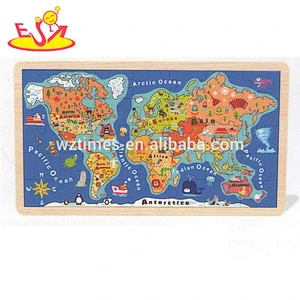 wholesale baby wooden world map puzzle fashion kids wooden world map puzzle children wooden world map puzzle W14C138