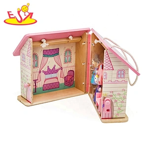2019 New design mini pretend wooden doll miniatures for kids W06A369
