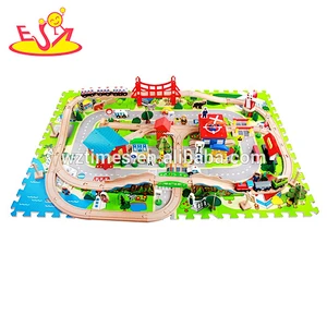 high quality kids wooden toy train tracks for wholesale W04C059