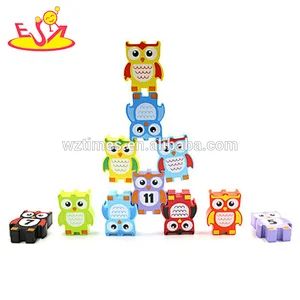 Wholesale 12pcs educational wooden building blocks toy for children W13A145