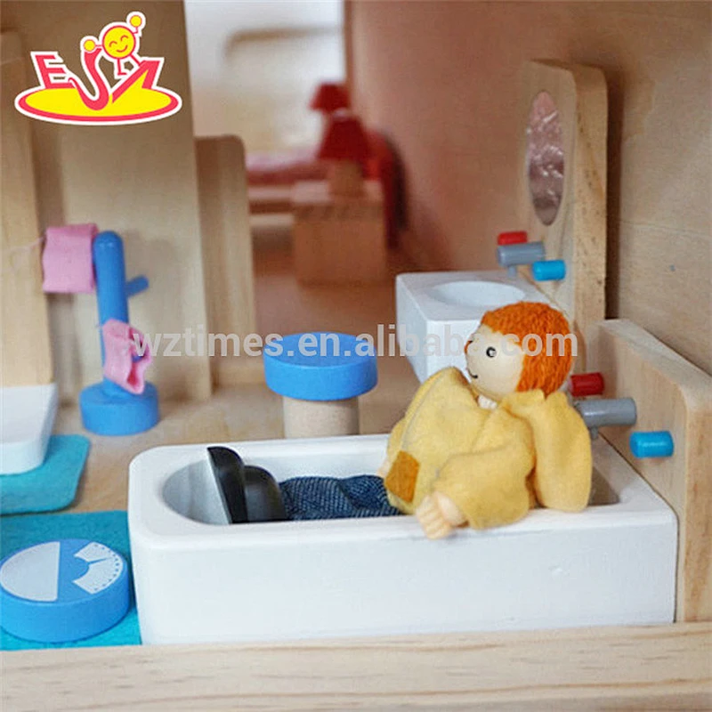 Beste liefert Mini Holz Kleinkind Puppenhaus für Amazon W06A318