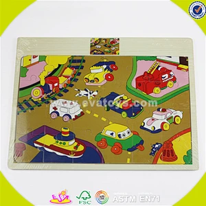 wholesale educational wooden baby puzzle toy top sale wooden baby puzzle toy fashion style kids jigsaw W14C052