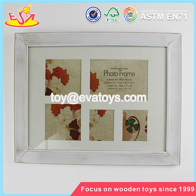 Wholesale special baby wooden photo frame home decoration square family wooden photo frame W09A034