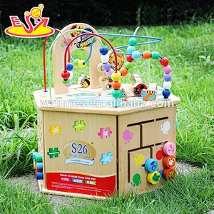 2018 wholesale baby wooden function toy multi kids wooden function toy funny children wooden function toy W11B081