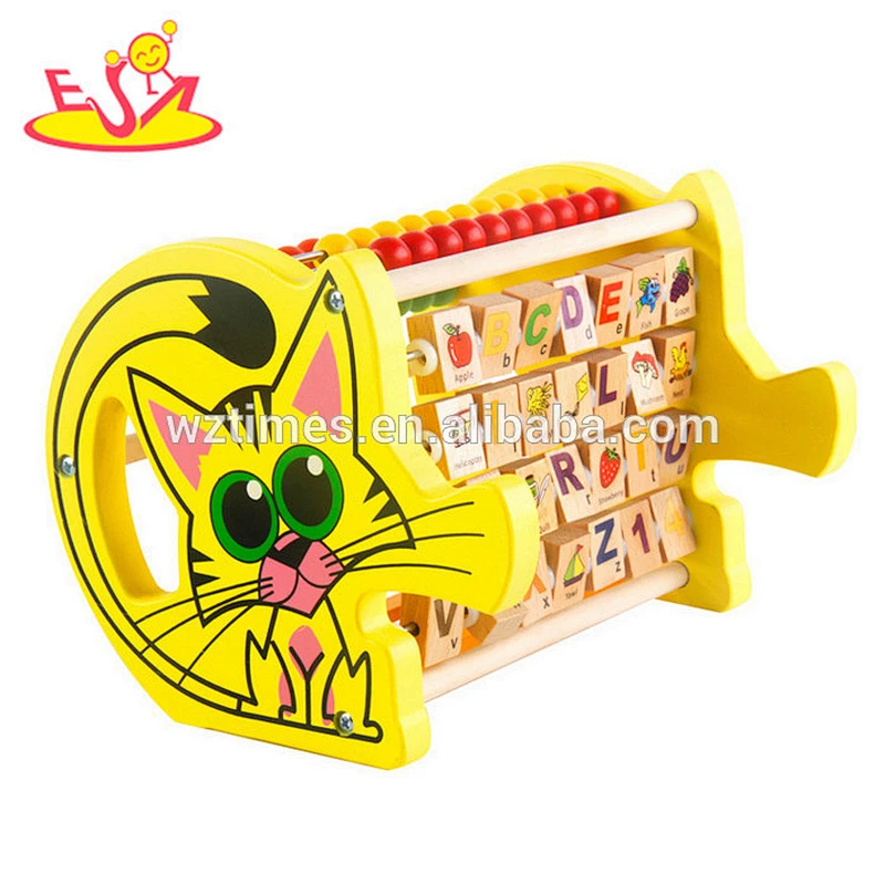 2018 Wholesale toddlers wooden early learning toys educational wood children learning toys W12D052