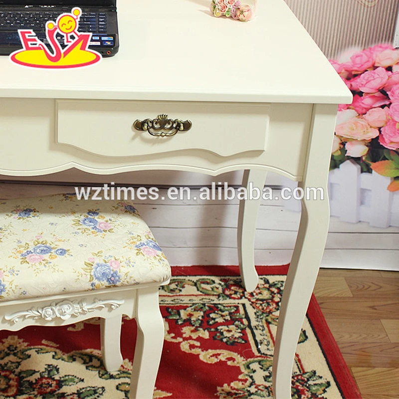 2018 New design wooden bedroom vanity furniture high quality solid wooden youth bedroom vanity furniture W08G192