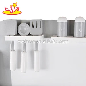 Venta al por mayor nuevo producto niños de madera blanco cocina juguete creativo bebé madera blanco cocina juguete W10C278