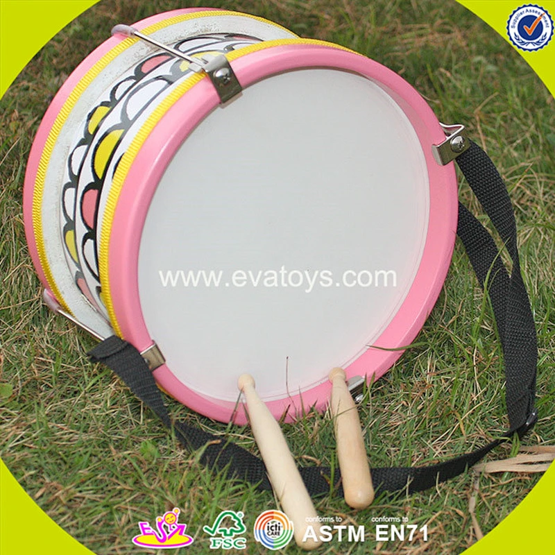 hottest sale mini music wooden drum toy for kids W07J038